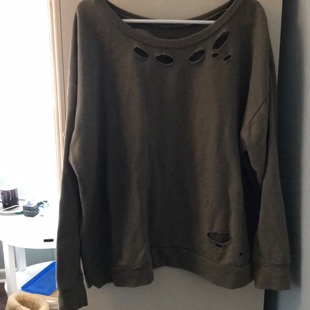 cute army green sweater
